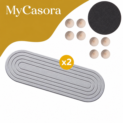 Fast-Dry Diatomite Sink Tray Organizer - 2Pcs