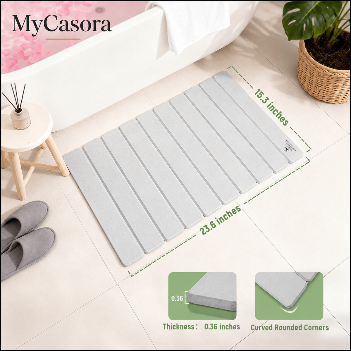 RapidDry Diatomite Stone Bath Mat