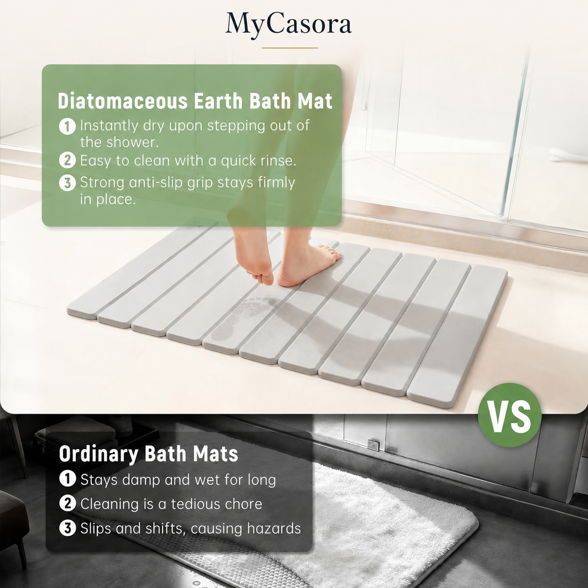RapidDry Diatomite Stone Bath Mat